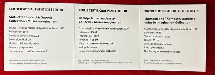 Kuifje - Le Musée imaginaire  Jansen en Jansen - 2 billede - Begrænset udgave - 2019