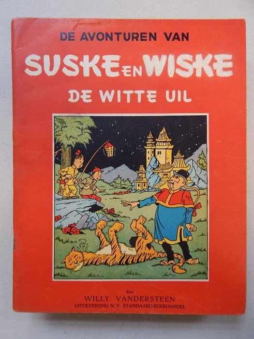 Suske en Wiske 7 - (RV) Rode reeks Vlaams - De Witte Uil - 1 x antikvarisk album - Første udgave - 1950