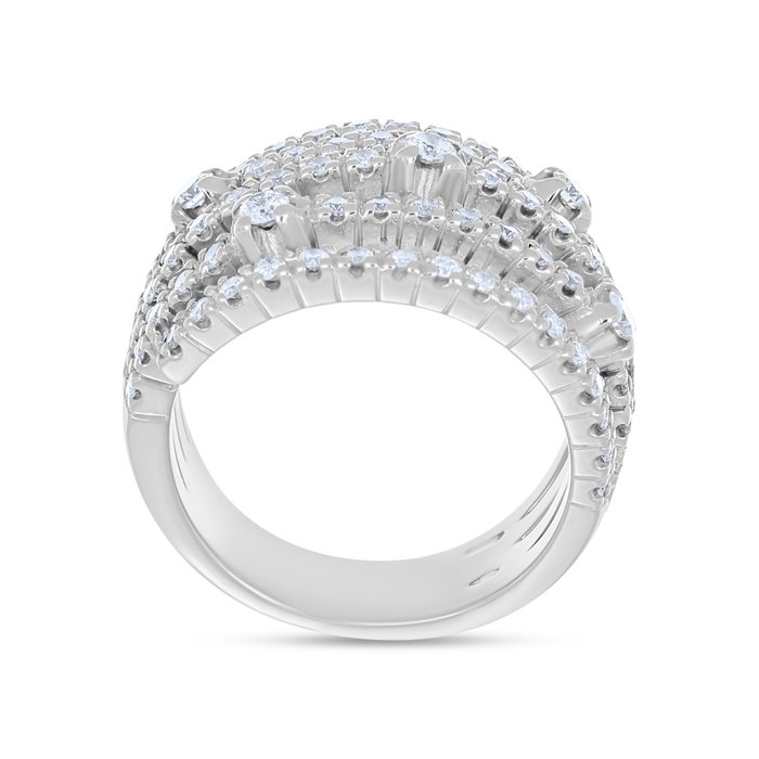 Ring - 18 kraat Hvidguld -  1.85ct. tw. Diamant (Natur)