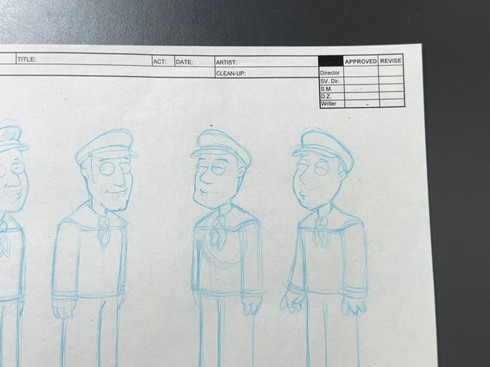 Family Guy (1999 -) - 1 Model Storyboard Tegning - brugt i produktionen, sæson 2!