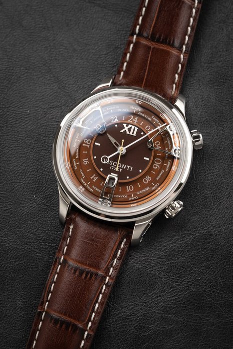 Visconti - Opera GMT Automatic 435mm Brown Watch - All Taxes Included - KW23-12 - Mænd - 2011-nu