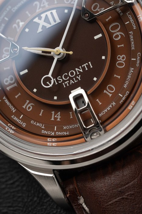 Visconti - Opera GMT Automatic 435mm Brown Watch - All Taxes Included - KW23-12 - Mænd - 2011-nu