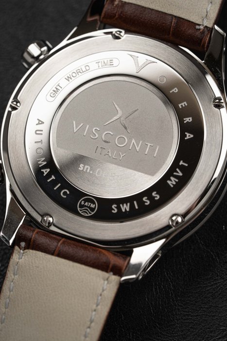 Visconti - Opera GMT Automatic 435mm Brown Watch - All Taxes Included - KW23-12 - Mænd - 2011-nu