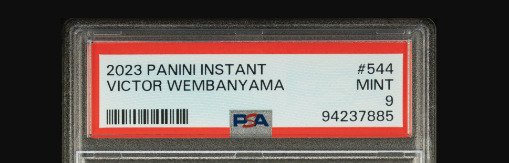 2023 Panini Instant Draft Night Victor Wembanyama #544 - Rookie Card - Print Run 11.420 units PSA 9 - 1 Graded card