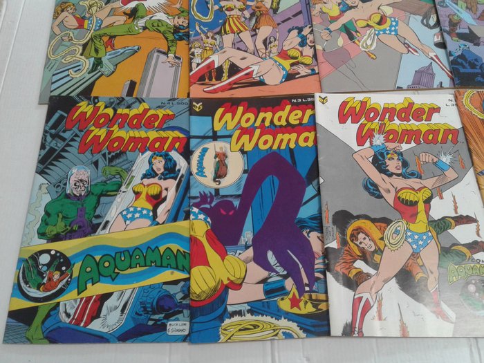 Wonder Woman e Aquaman n° 1/8 completa - 1° serie Cenisio - 8 Comic - Første udgave - 1976