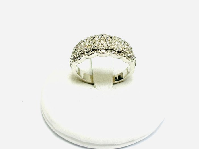 Ring - 18 kraat Hvidguld -  135ct tw Diamant (Natur)  - Fremstillet i Italien