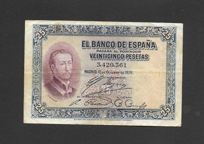 Spanien. - 1 X 25  and 1 X 50 Pesetas 1926-1951  (Ingen mindstepris)