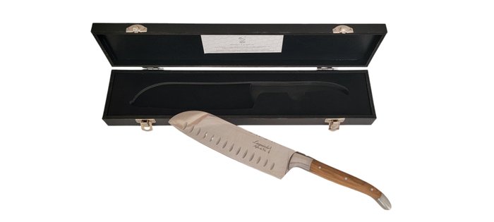 Laguiole Style de Vie - Bordknive sæt - Oliventræ - Santoku kniv