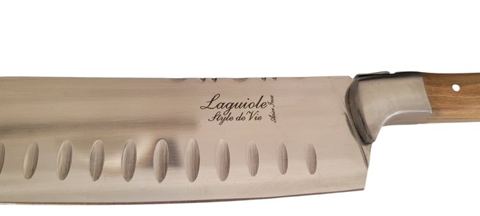 Laguiole Style de Vie - Bordknive sæt - Oliventræ - Santoku kniv