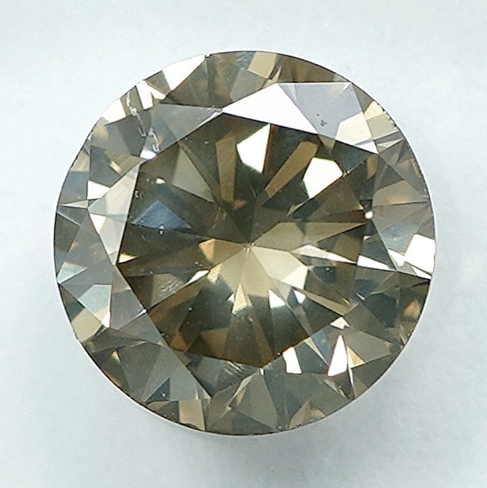 1 pcs Diamant  (Naturfarvet)  - 1.28 ct - Fancy light Brunlig Gul - SI1 - International Gemological Institute (IGI)