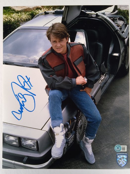 Back to the Future - Part II - Michael J Fox "Marty McFly" - Signed Photo with Beckett COA Official Pix