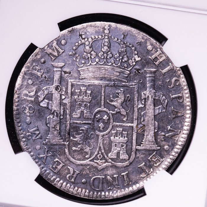 Spanien. 8 Reales 1790 F·M. - KM 107. Ceca de Ciudad de Mexico, busto de Carlos III con ordinal IV. Escasa