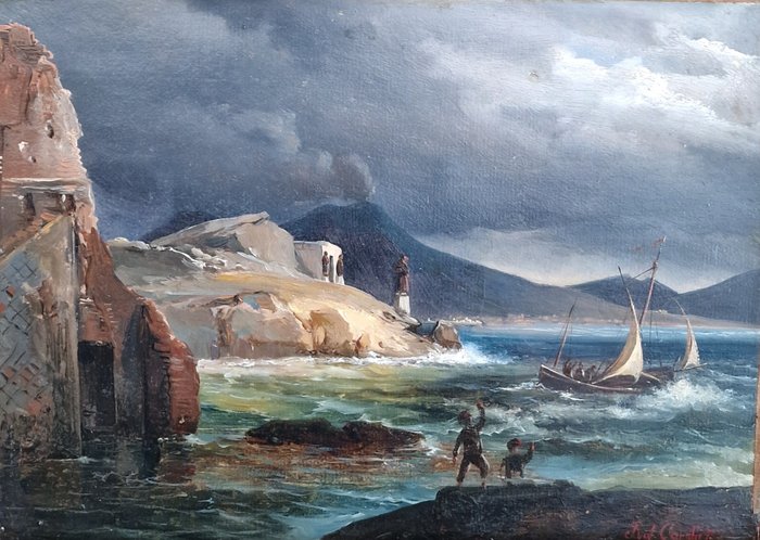 Raffaele CARELLI (1795-1864) - Marina di Napoli