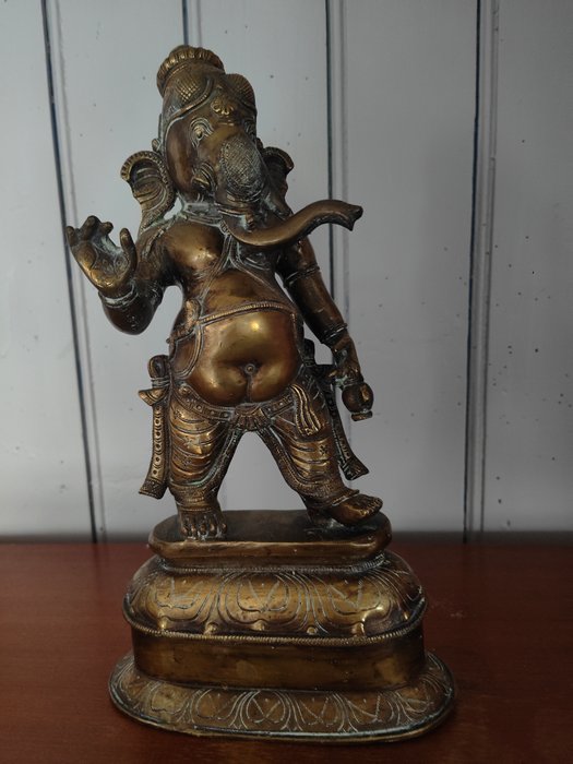 Ganesha statue - Bronze - Indien - slutningen af det 20. århundrede