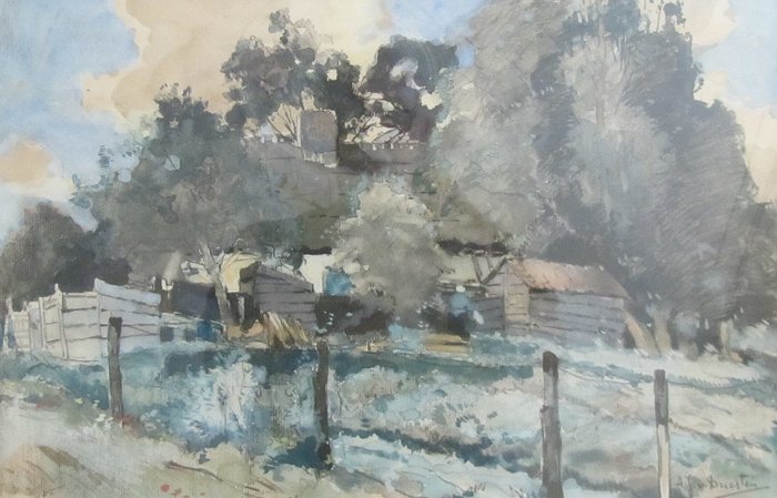 A J van Driesten  (1878 - 1969) - Boerderij