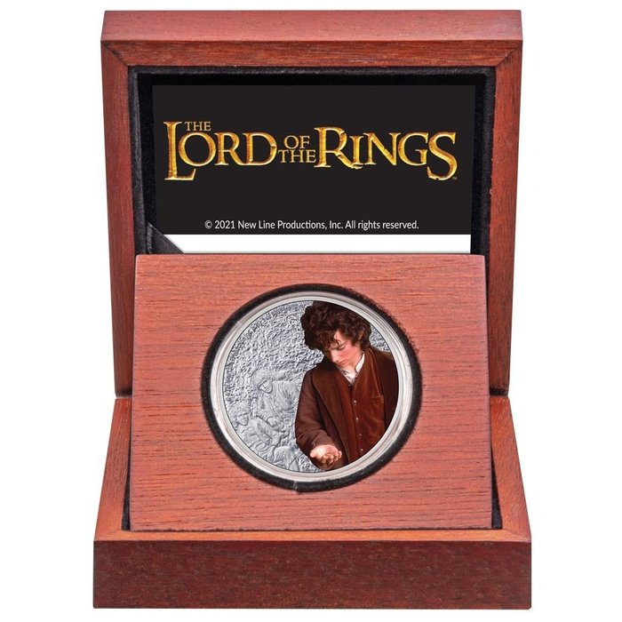 Niue. 2 Dollars 2021 Der Herr der Ringe™ Classic 3 - Frodo™, 1 Oz (.999)