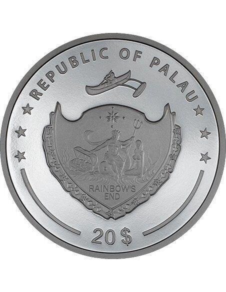 Palau 20 Dollars 2024 Out of the Dark 3 Oz (999)