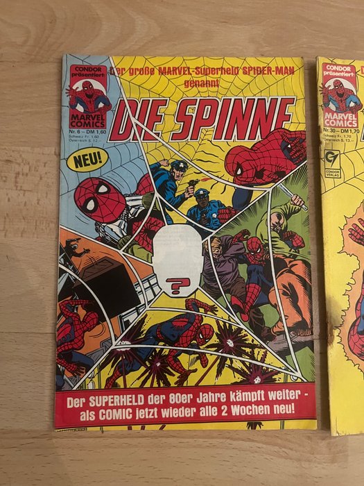 Spiderman - Die Spinne Condor und Marvel Ausgaben - 8 Comic - Første udgave