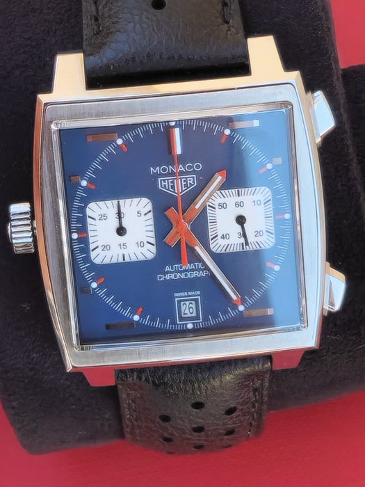 TAG Heuer - Monaco - Special edition TAG Heuer Monaco Calibre 11 CAW211P.FC6356 Tag heuer monaco Steve McQueen - Mænd - 2020+