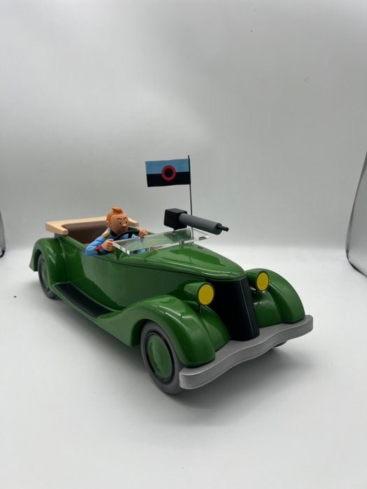 Tintin Aroutcheff Statuette - The Packard - Træsæder Version - The Broken Ear - Aroutcheff