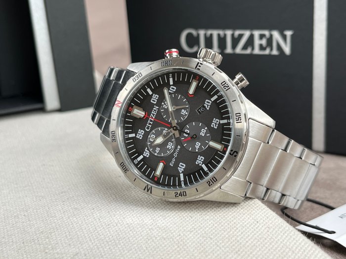 Citizen - Eco-Drive Chronograph Date - Ingen mindstepris - AT2520-89E - Mænd - 2011-nu