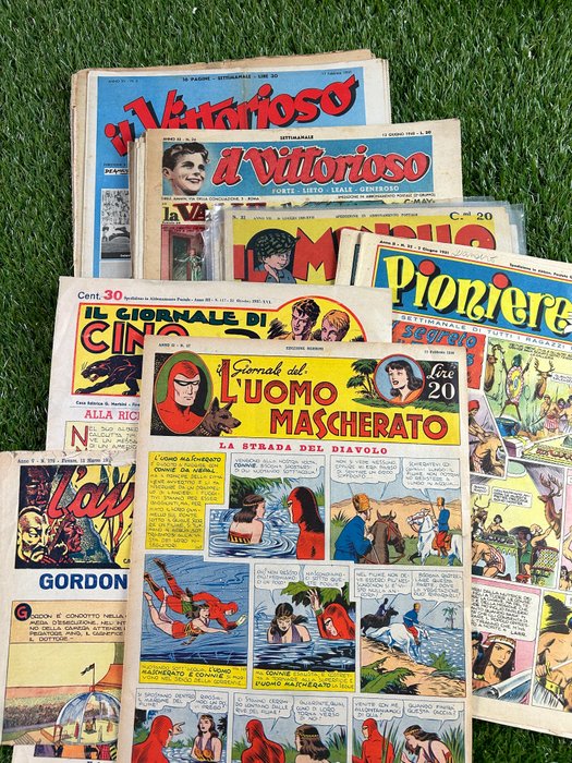 Giornali per ragazzi 37x giornali assortiti - Il Vittorioso, Il Monello, Il Pioniere... - 37 Aviser - Første udgave - 1939/1953