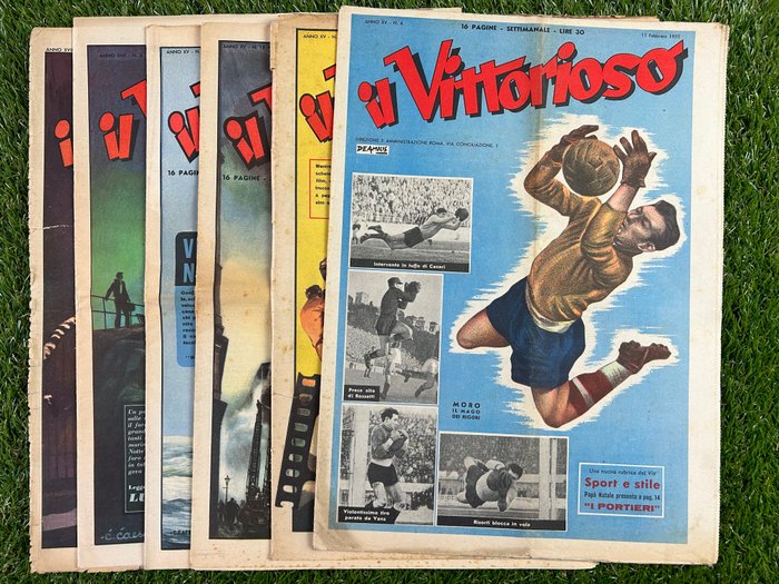 Giornali per ragazzi 37x giornali assortiti - Il Vittorioso, Il Monello, Il Pioniere... - 37 Aviser - Første udgave - 1939/1953