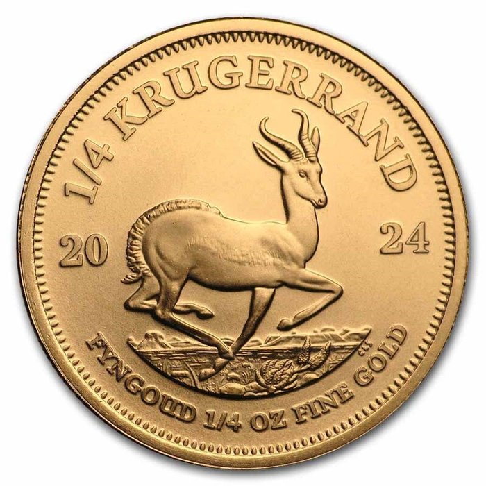 1/4 Ounce - Guld 999 - Krugerrand 2024 - fine gold - Præget bar