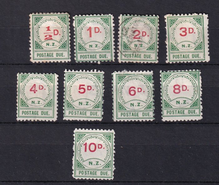 New Zealand 1900 - samling inklusive type a og b - Yvert n°1 à 9