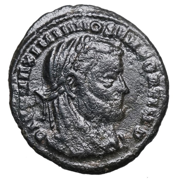 Romarriket. DIVUS Maximianus (310). 1/2 Follis Siscia, KAISER thront  (Ingen mindstepris)