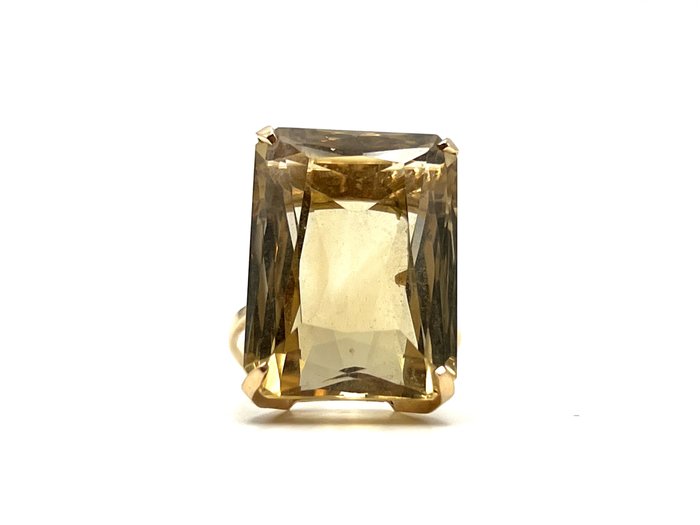 Ring - 18 kraat Rosaguld -  22.00ct. tw. Citrin