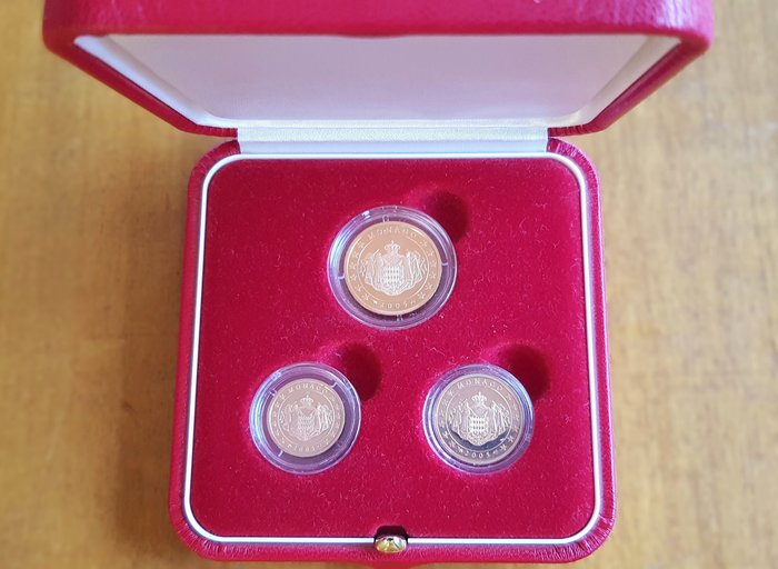 Monaco 1 Cent / 2 Cents / 5 Cents 2005 (3 monnaies) Proof  (Ingen mindstepris)