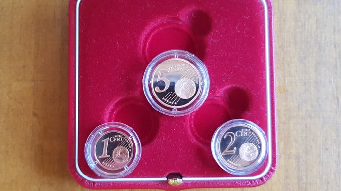 Monaco 1 Cent / 2 Cents / 5 Cents 2005 (3 monnaies) Proof  (Ingen mindstepris)