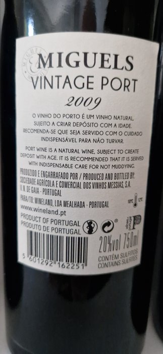 Feist Colheita 1998, Quinta do Castelinho Vintage Port 2000, Miguels Vintage Port 2009 - Porto Colheita Port, Vintage Port - 3 Flasker (0,75 L)