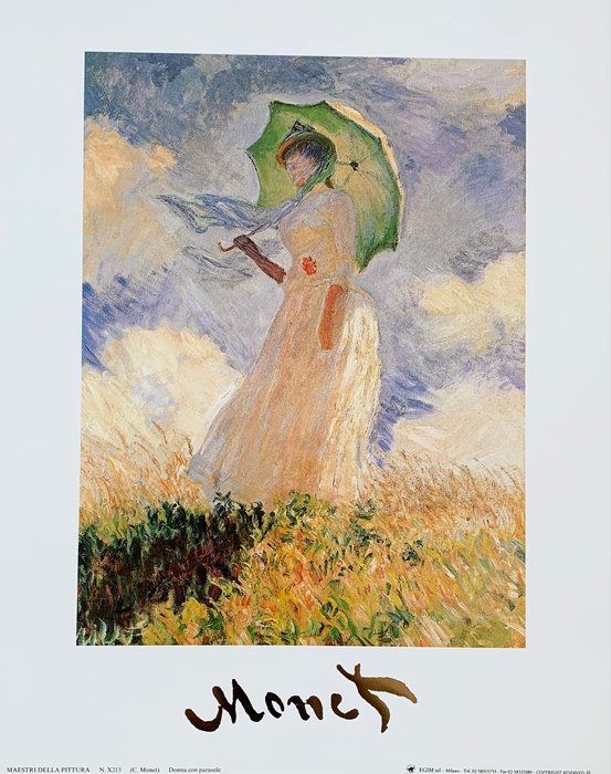 Claude Monet - Woman with parasol 1886 - Artprint - 30 x 24 cm