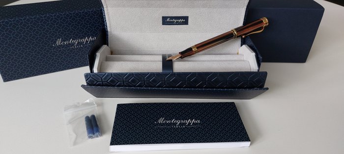 Montegrappa - Ducale Brown Fountainpen FINE Nib - Fyldepen