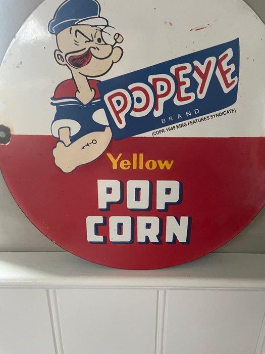 Popeye Popcorn Emaille bord - Tegn - Emalje