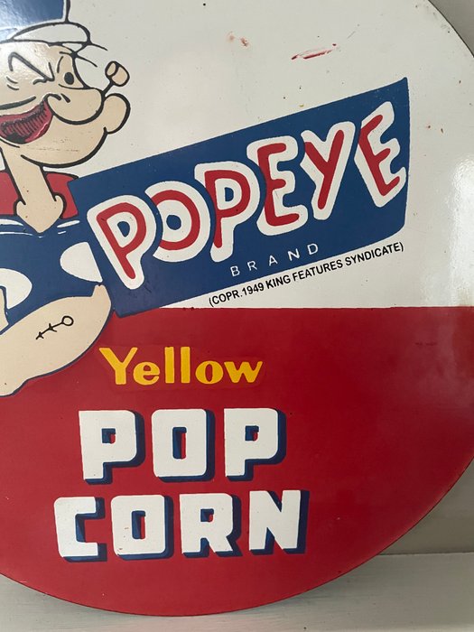 Popeye Popcorn Emaille bord - Tegn - Emalje