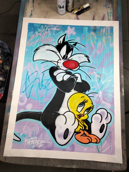 Hipo (1988) - Looney Tunes - Sylvester  Tweety (Original artwork)