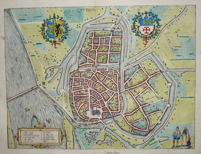 Holland - Zutphen; G Braun  F Hogenberg - Zutphen. - omkring 1600