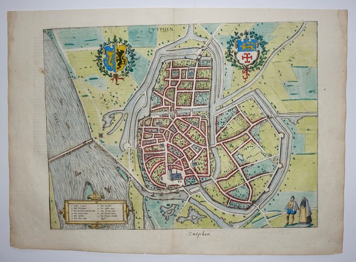 Holland - Zutphen; G Braun  F Hogenberg - Zutphen. - omkring 1600