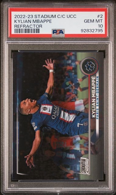 2022/23 - Topps - Stadium Club Chrome UCL - Kylian Mbappé - #2 Refractor - 1 Graded card - PSA 10