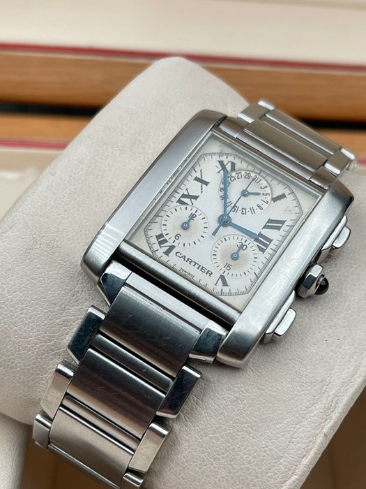 Cartier - Tank Francaise Chronoflex - 2303 - Mænd - 2000-2010