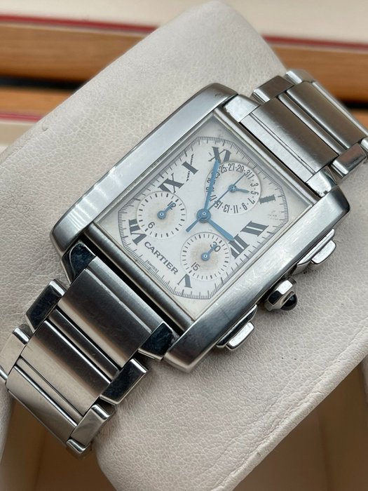 Cartier - Tank Francaise Chronoflex - 2303 - Mænd - 2000-2010