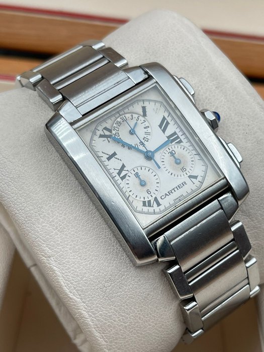 Cartier - Tank Francaise Chronoflex - 2303 - Mænd - 2000-2010