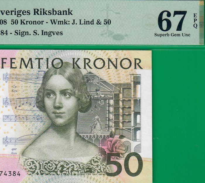 Sverige. 50 kronor - Pick 64b  (Ingen mindstepris)