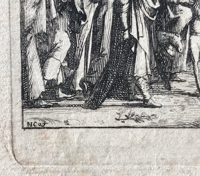 Nicolas Cochin (1610-1696) after Jacques Callot - Cristo entra a Gerusalemme