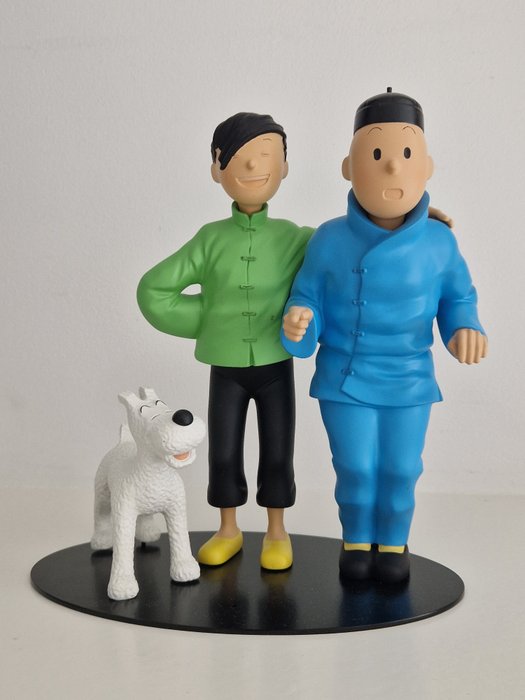 Figur - Tintin - Statuette Moulinsart 45953 - La fraternité de Tintin  Tchang - collection « rencontres - polykrom