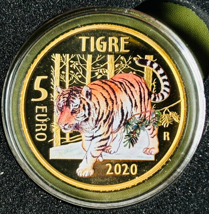 Italien 5 Euro 2020/2024 Serie Completa "Animali in via D'estinzione" (5 monete) Proof