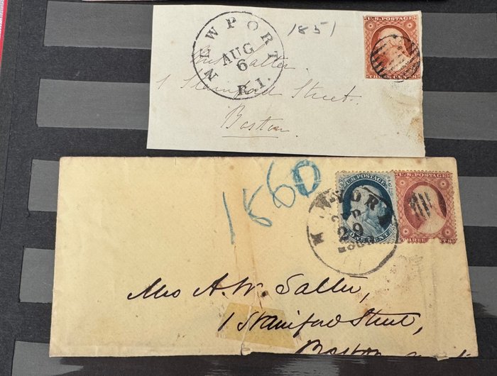 Förenta staterna 1862 - USA - cover Lot (Paid) cancel